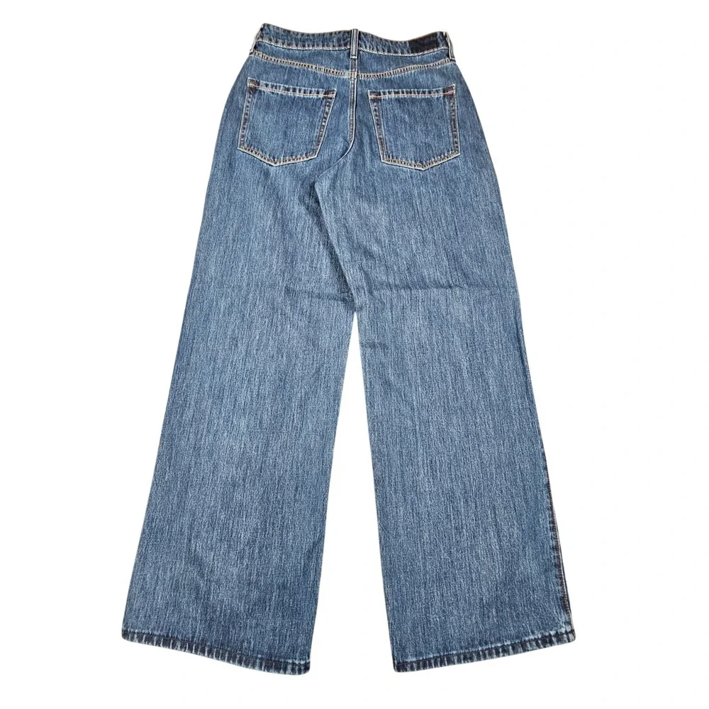 Hollister Ultra High Rise Baggy Jeans Womens Size 8R W29 Regular Medium Wash New